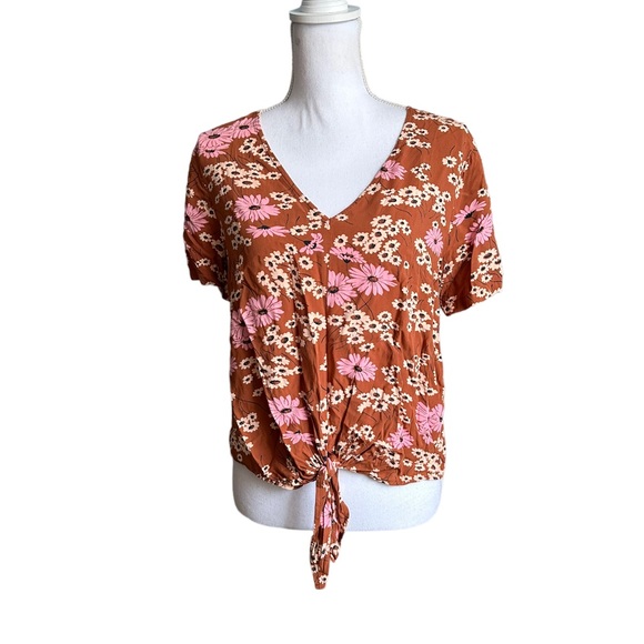 Madewell Novel Tie Front in Hillside Daisies Size Medium - Picture 5 of 17